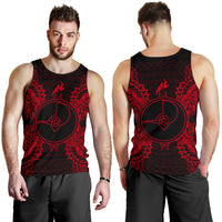 Yap Polynesian Men Tank Top Map Red - Polynesian Pride