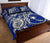 Chuuk Polynesian Quilt Bed Set - Chuuk Flag & White Turtle Blue Version - Polynesian Pride