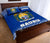 Nauru Quilt Bed Set - Nauru Coat Of Arms Polynesian Tattoo Blue Fog Style - Polynesian Pride