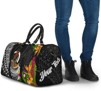 Vanuatu Travel Bag - Custom Personalised Seal Spiral Polynesian Patterns - Polynesian Pride