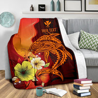 Hawaii Custom Personalised Premium Blanket - Tribal Tuna Fish - Polynesian Pride