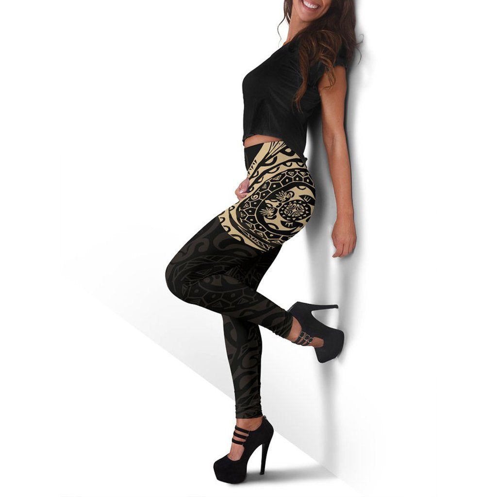 Polynesian Tattoo Style Legging 1 A7 Black - Polynesian Pride