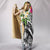 Nauru Polynesian Hooded Blanket - Summer Plumeria (White) - Polynesian Pride