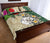 Niue Polynesian Quilt Bed Set - Hibiscus Turtle Tattoo Beige - Polynesian Pride