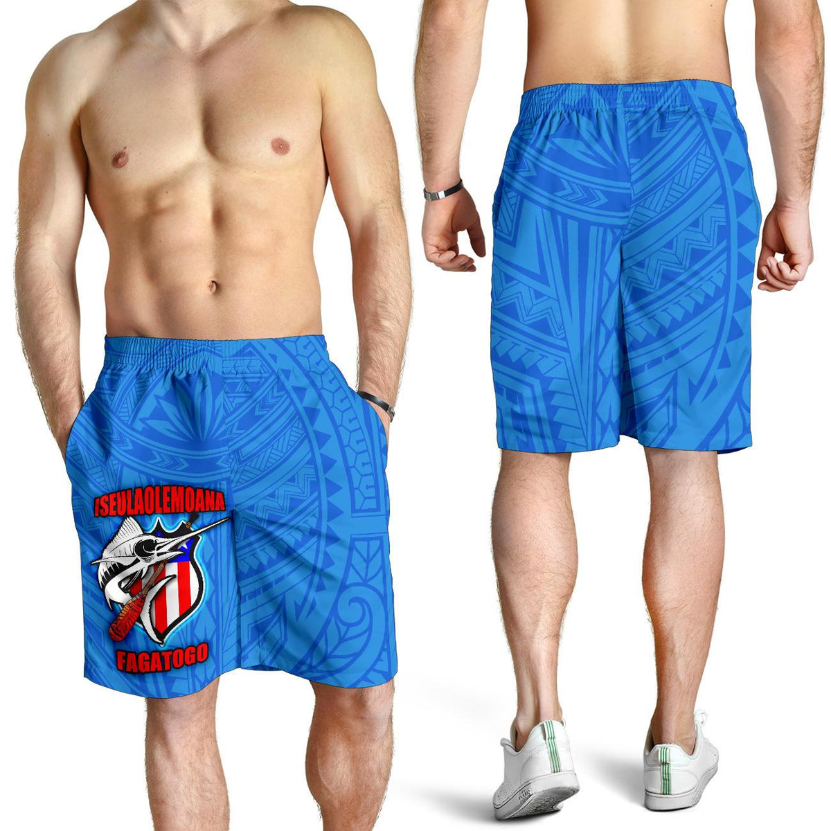 American Samoa Polynesian Men's Shorts - Iseulaolemoana Fagatogo - Polynesian Pride