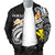 Hawaii Men's Bomber Jacket - Kanaka Maoli Polynesian Patterns Plumeria (Black) - Polynesian Pride