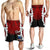 Samoa Polynesian Men's Shorts - Tribal Wave Tattoo Flag Color Red - Polynesian Pride