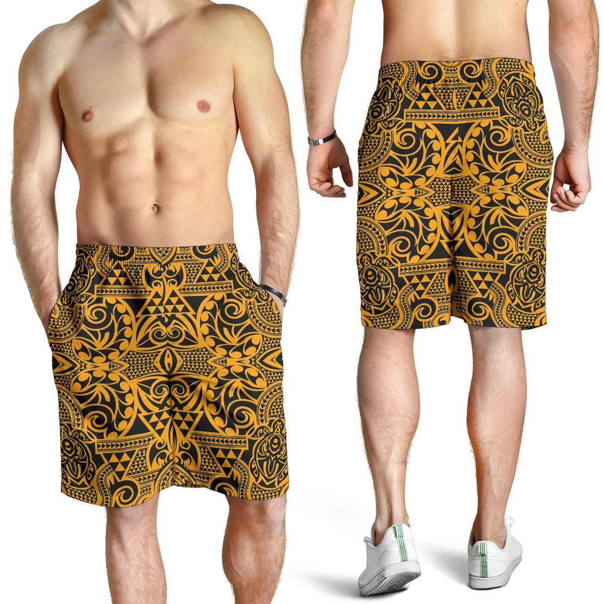 Polynesian Kakau Turtle Old Men's Short - Polynesian Pride