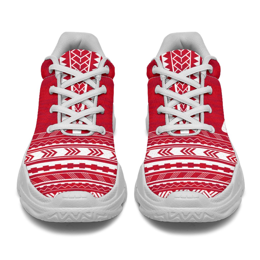 Samoa Chunky Sneakers - Polynesian Chief Flag Version - Polynesian Pride
