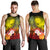 CNMI Custom Personalised Men's Tank Top - Humpback Whale with Tropical Flowers (Yellow) - Polynesian Pride