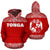 Tonga All Over Hoodie Polynesian Red and White Unisex Red And White - Polynesian Pride