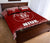 Niue Quilt Bed Set - Niue Coat Of Arms Polynesian Tattoo Fog Red Style - Polynesian Pride