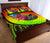 Guam Quilt Bed Set - Polynesian Hook And Hibiscus (Raggae) - Polynesian Pride