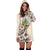 Solomon Islands Hoodie Dress - Solomon Islands Coat Of Arms & Beige Hibiscus - Polynesian Pride