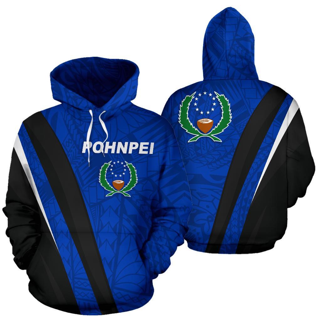 Pohnpei Hoodie Pohnpei Flag Special Version Unisex Blue - Polynesian Pride
