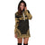 Austral Islands Women's Hoodie Dress - Polynesian Gold Chief - Polynesian Pride