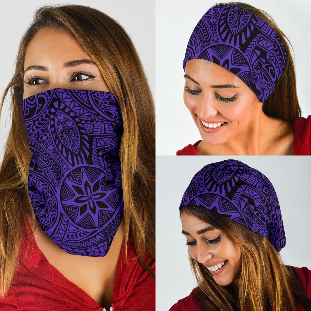 Polynesian Hawaiian Style Tribal Tattoo Violet Bandana 3 - Pack - Polynesian Pride