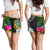 Tuvalu Women Shorts - Turtle Plumeria Banana Leaf - Polynesian Pride