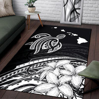 Hawaii Turtle Polynesian Map Plumeria Area Rug AH - Polynesian Pride