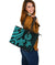 American Samoa Large Leather Tote - Turquoise Tentacle Turtle - Polynesian Pride