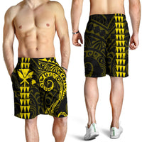 Kanaka Hawaii Map Yellow Polynesian Men's Short - Polynesian Pride