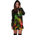 Fiji Polynesian Hoodie Dress - Turtle With Blooming Hibiscus Reggae - Polynesian Pride