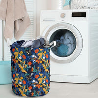 Tropical Buttterfly And Flower Hawaii Laundry Basket - Polynesian Pride
