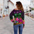 Fiji Personalised Women's Off Shoulder Sweater - Summer Hibiscus - Polynesian Pride