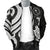 Chuuk Micronesian Men Bomber Jacket - White Tentacle Turtle - Polynesian Pride