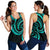 New Zealand Maori Mangopare Women Racerback Tank Polynesian - Turquoise - Polynesian Pride