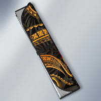 Nauru Auto Sun Shades - Gold Plumeria - Polynesian Pride