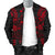 Fiji Polynesian Men's Bomber Jacket Map Red - Polynesian Pride