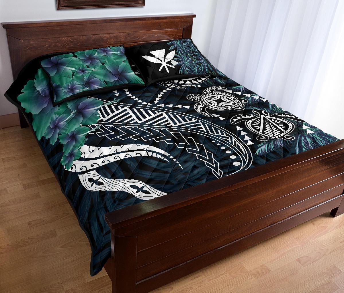 Kanaka Maoli (Hawaiian) Quilt Bed Set - Polynesian Turtle Pacific Tribal - Polynesian Pride