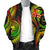 American Samoa Polynesian Men Bomber Jacket - Reggae Plumeria - Polynesian Pride