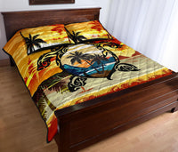 Hawaii Turtle Coconut Tree Quilt Bed Set - Polynesian Pride