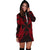 Wallis And Futuna Polynesian Hoodie Dress Map Red - Polynesian Pride