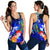 Federated States of Micronesia Racerback Tanks - Humpback Whale with Tropical Flowers (Blue) - Polynesian Pride