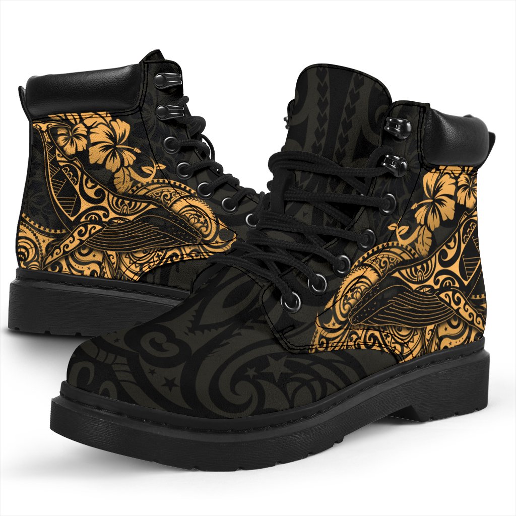 Polynesian Hawaii All - Season Boots - Polynesian Golden Humpback Whale Golden - Polynesian Pride