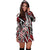 Niue Women's Hoodie Dress - Tribal Flower Special Pattern Red Color - Polynesian Pride