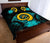 Vanuatu Polynesian Quilt Bed Set Hibiscus Turquoise - Polynesian Pride