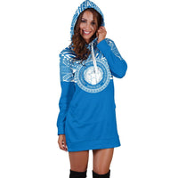 Northern Mariana Islands Women Hoodie Dress - Northern Mariana Islands Coat Of Arms Polynesian Flag Color - Polynesian Pride