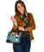 Nauru Polynesian Shoulder Handbag - Summer Plumeria (Turquoise) - Polynesian Pride