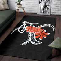 Plumeria Polynesia Orange Area Rug AH - Polynesian Pride
