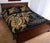 Vanuatu Polynesian Quilt Bed Set - Vanuatu Coat Of Arms & Gold Turtle Hibiscus - Polynesian Pride