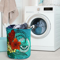 Federated States of Micronesia Laundry Basket - Tropical Flowers Style - Polynesian Pride