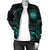 Hawaii Coat Of Arms Polynesian Women's Bomber Jacket - Turquoise - Frida Style - Polynesian Pride