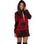 Samoa Polynesian Hoodie Dress Map Red - Polynesian Pride