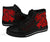 Polynesian Hawaii High Top Shoes - Kanaka Maoli Red Turtle - Polynesian Pride