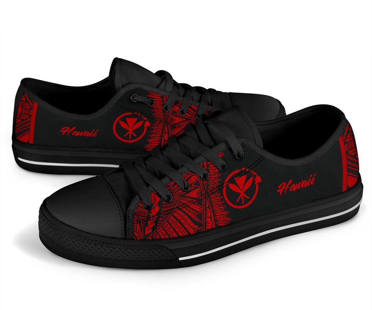 Hawaii Polynesian Low Top Shoe - Hawaii Pride Red Version - Polynesian Pride