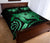 Hawaii Turtle Hibiscus Polynesian Vintage Quilt Bed Set - Green - Polynesian Pride